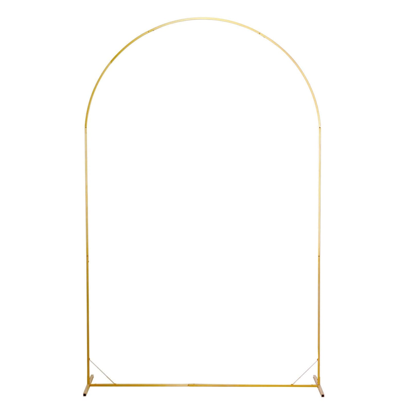 8ft Gold Metal Wedding Arch Chiara Backdrop Stand Floral Display Frame With Round Top