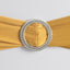 5 Pack Stretch Spandex Chair Sashes Gold - Classy Reusable Chair Bands with Silver Diamond Ring Slide Buckle 5"x14"