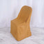Polyester Slip On Folding Chair Covers Gold - Stain-Resistant Reusable Durable Fabric