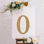 Decorative Rhinestone Alphabet "O" Letter Stickers, Glitter Adhesive Craft Letters Gold DIY Sparkle Embellishments 8"