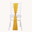 5 Pack Polyester Chair Sashes Gold Metallic Tinsel Fringe - Easy to Use Sparkly Chair Bows 6"x108"