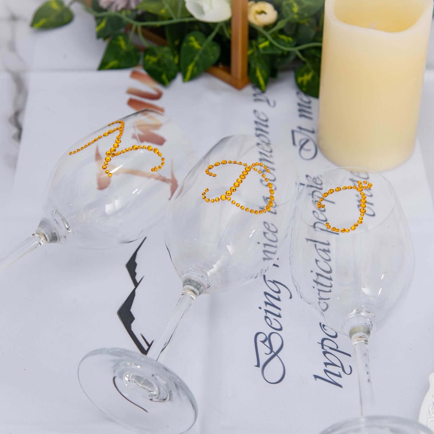 12 Pack 1.5" Gold Rhinestone Monogram Letter Jewel Sticker Self Adhesive DIY Diamond Decor - J