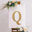 Decorative Rhinestone Alphabet "Q" Letter Stickers, Glitter Adhesive Craft Letters Gold DIY Sparkle Embellishments 8"