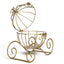 Candle Holder Gold Wrought Iron Cinderella Carriage Card Display - Wedding Table Accent 11"
