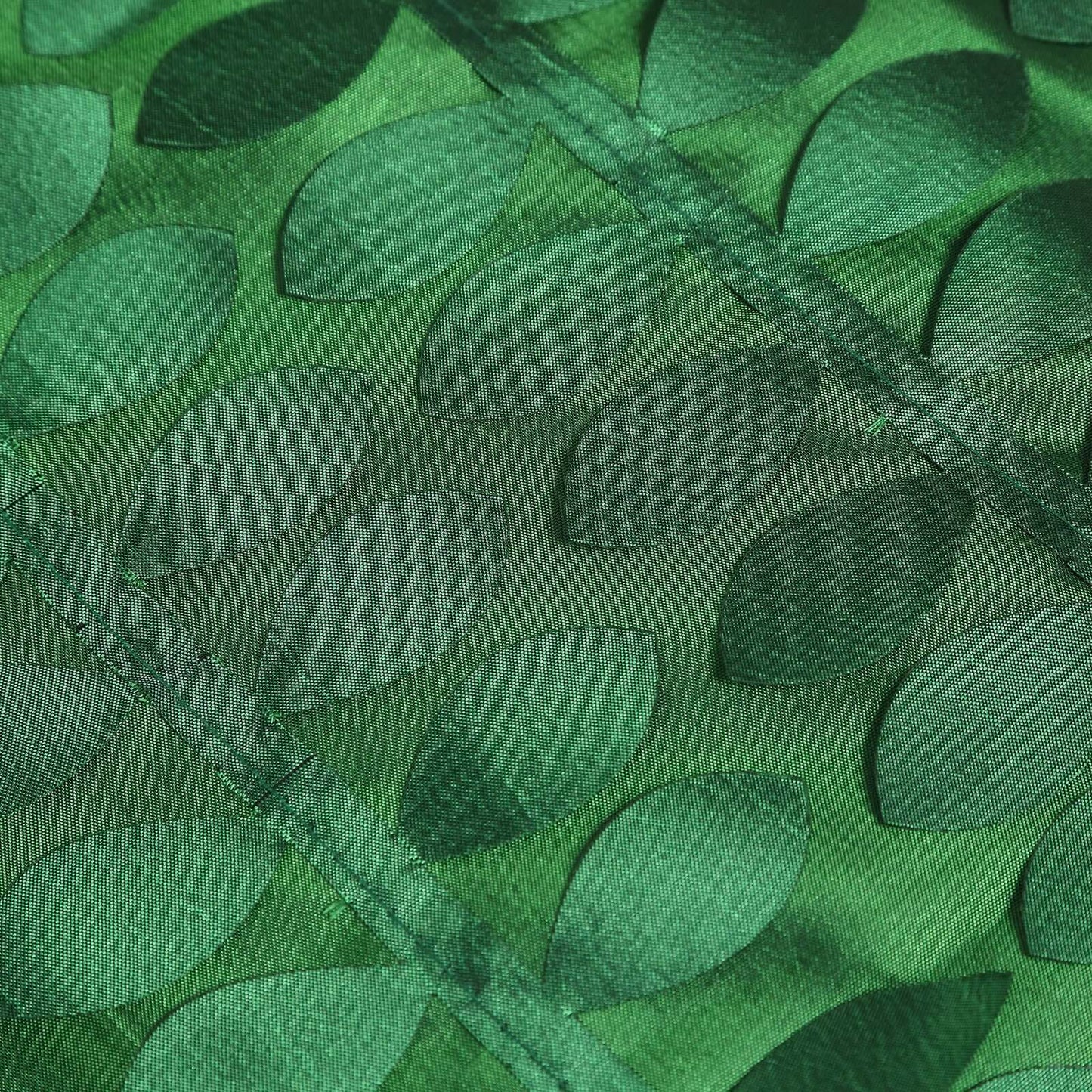Taffeta 54"x54" Table Overlay Square Tablecloth Green 3D Leaf Petal Table Cover