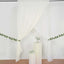 Ivory Chiffon Polyester Event Curtain Drapes, Dual Layer Divider Backdrop Curtain Panels with Rod Pockets - 10ftx10ft