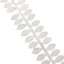 Taffeta Ribbon Sash with 4" Leaf Petal Design Ivory 50ft - Sophisticated Artificial Fabric Garland