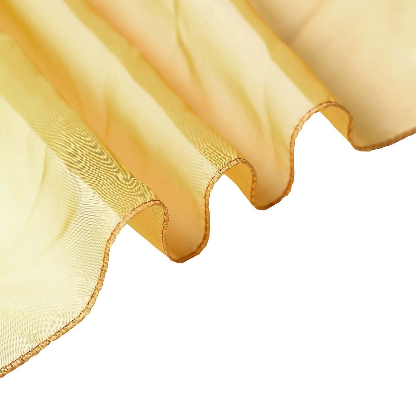 1 Set Chiffon Hoods Chair Sashes with Willow Ruffles Design Mustard Yellow - Stylish Chair Bow Decor