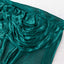 Satin 14ft Table Skirt Peacock Teal - Pleated Double Drape Table Cover
