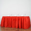 Polyester 21ft Table Skirt Red - Classic Pleated Design
