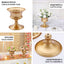 2-Pack Metal Pedestal Flower Vases Roman Style Gold - Sophisticated Mini Compote Vase for Table Settings 6"