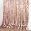 8ft Rose Gold Metallic Tinsel Foil Fringe Doorway Curtain Party Backdrop