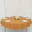 Polyester 70" Round Tablecloth Gold - Durable & Wrinkle-Resistant Table Cover for Everyday Use