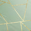 Polyester 60"x102" Rectangle Tablecloth Sage Green with Gold Foil Geometric Pattern - Wrinkle-Resistant & Durable Table Cover