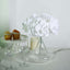 10 Flower Head and Stems White Artificial Satin Hydrangeas, DIY Arrangement