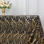 Mesh 90"x156" Rectangle Tablecloth Black/Gold - Wave Sequin Embroidered Table Cover