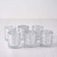 6-Pack Mercury Glass Candle Holders Shiny Silver with Geometric Design - Votive Tealight Holders 3"