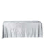 Premium Velvet 90"x156" Rectangle Tablecloth Silver - Reusable Soft & Seamless Table Cover