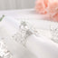 4 Pack Silver Metal Crown Rhinestone Napkin Rings, Royal Bling Napkin Holders