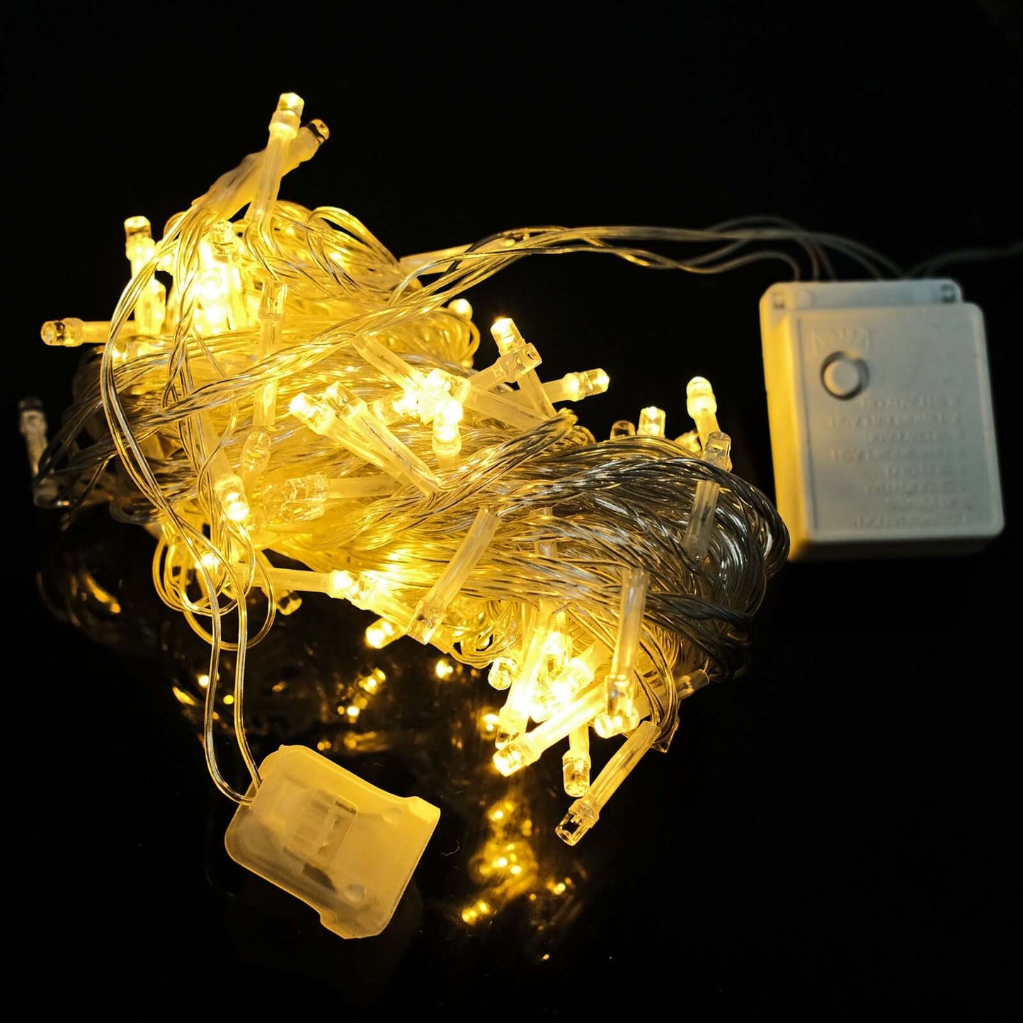 30ft Warm White 100 LED Connectable String Lights, 120V Fairy Lights