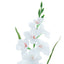 3 Stems 36" Tall White Artificial Silk Gladiolus Flower Spray Bush