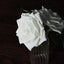 24 Roses 5" White Artificial Foam Flowers With Stem Wire and Leaves