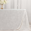 Premium Crushed Velvet 90"x156" Rectangle Tablecloth White - Reusable Soft & Sophisticated Seamless Table Cover