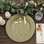 25-Pack Disposable Round Charger Plates in Khaki Sunray Design with Gold Rim - 350GSM Heavy Duty Paper Chargers 13"