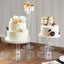 4-Tier Acrylic Round Cake Stand Set Clear - Chic Sturdy Cupcake Holder Dessert Display Pedestal in Assorted Sizes for Wedding Buffet & Catering Displays