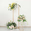 Wedding Arch Slim Gold Metal Rectangular Design Backdrop Stand - Floral Display Frame 6.5ft