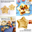 25-Pack Paper Star Shaped Dinner Plates Matte Gold - Eco-friendly Disposable 300GSM Party Plates for Starry-Themed Events 9"