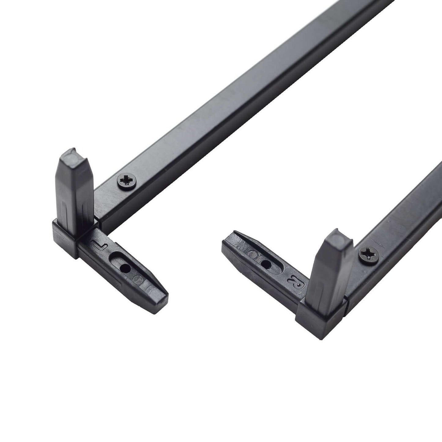 2-Pack Wedding Flower Stand Matte Black Metal Geometric Column Frame Rectangular - Versatile Floral Pedestal for Sophisticated Arrangements 12"