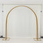 8ft Gold Metal Dome Wedding Arch, Heavy-Duty Backdrop Stand 3D Floral Balloon Frame