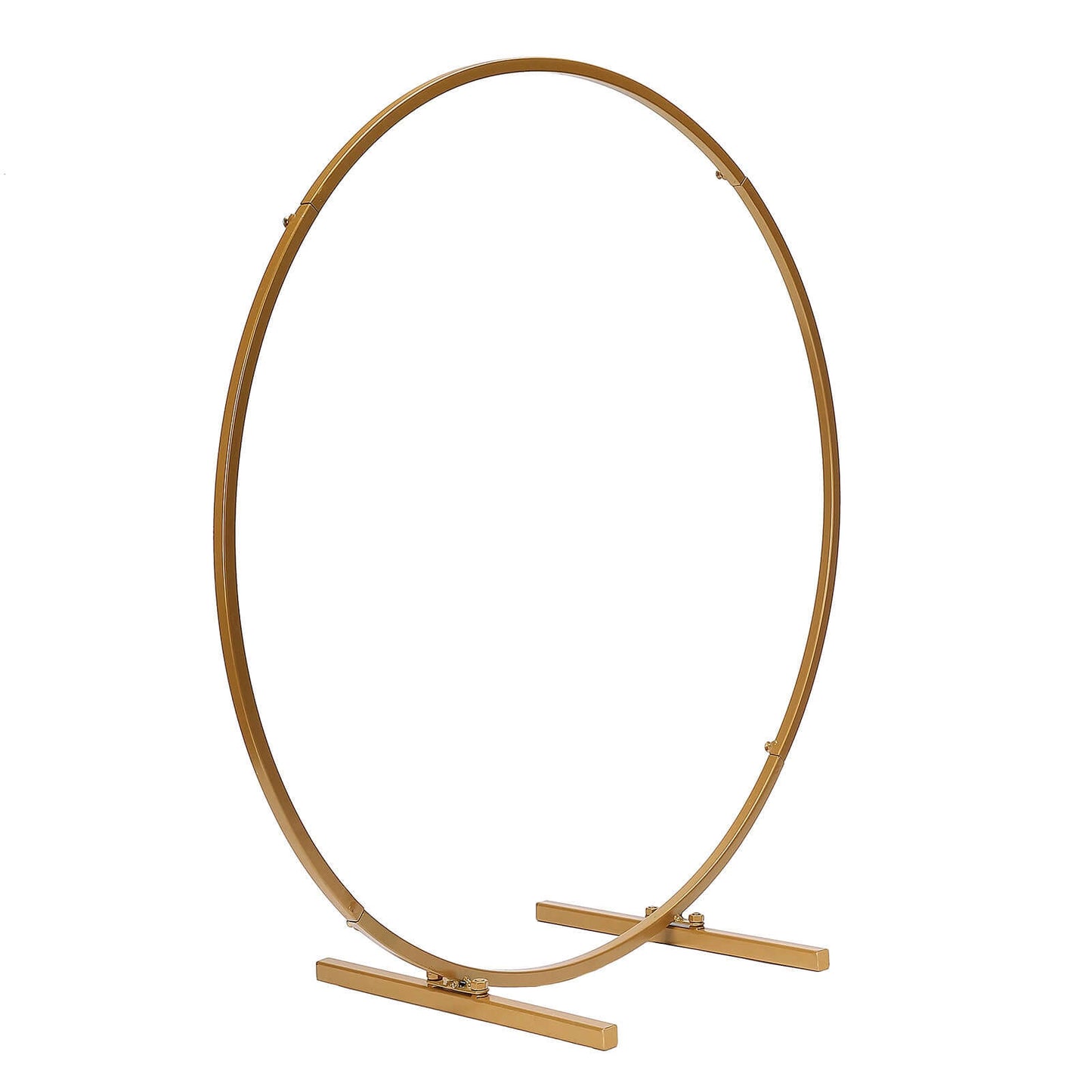 Round Wedding Arch Table Centerpiece Metal Gold - Hoop Wreath Tabletop Decor for Receptions 24"