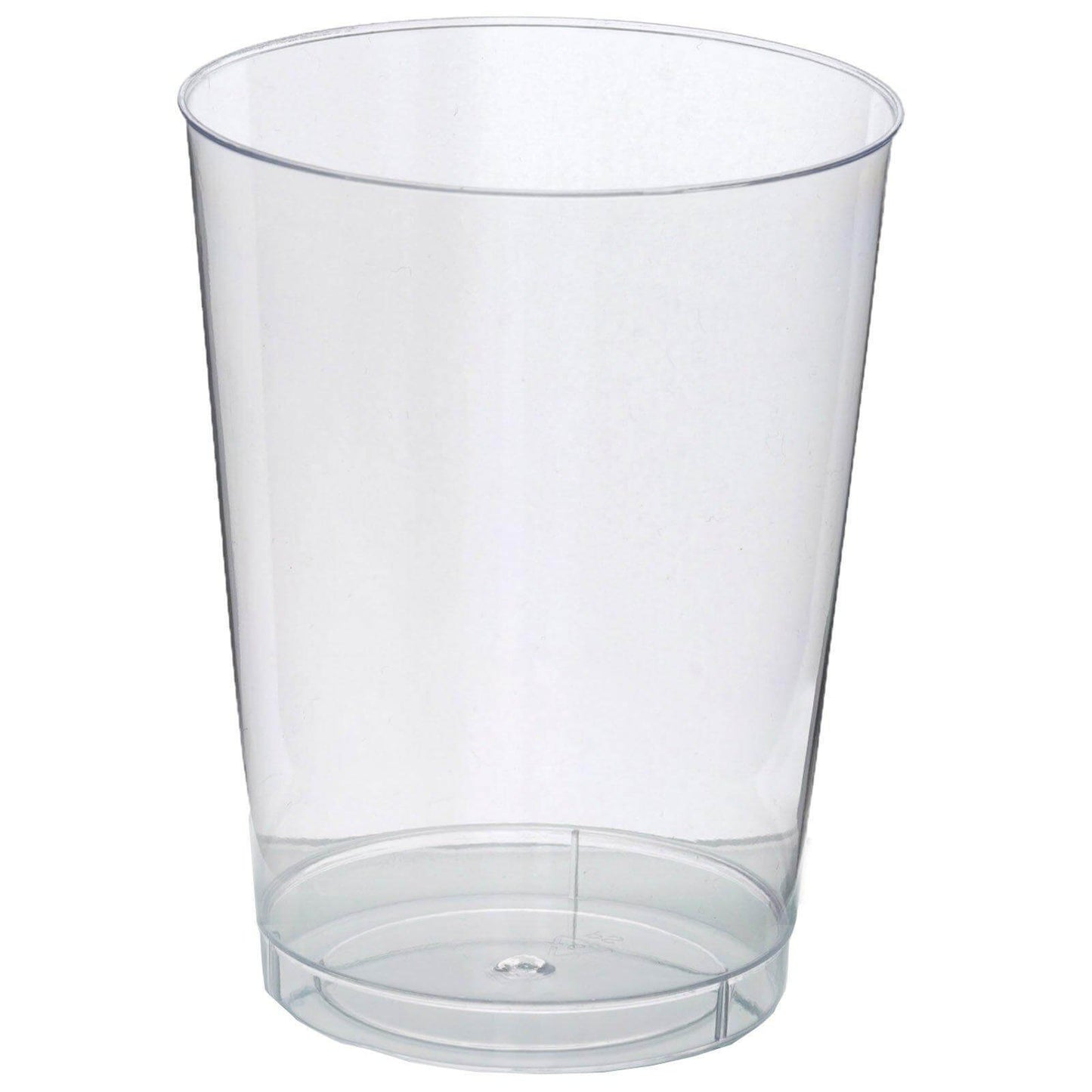 25-Pack Plastic Tumbler Cups Clear - Stylish Disposable Party Glasses 10oz