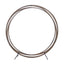 8ft Natural Brown Wood Round Event Party Arbor Backdrop Stand, Rustic DIY Wedding Arch