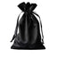 12 Pack 6"x9" Black Satin Drawstring Wedding Party Favor Gift Bags