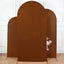7ft Cinnamon Brown Spandex Fitted Chiara Backdrop Stand Cover For Round Top Wedding Arch