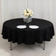 Fire Retardant Premium Polyester 90" Round Tablecloth Black - High-Performance Table Cover