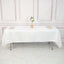 Taffeta 60"x102" Rectangle Tablecloth White - Accordion Crinkle Design for Modern Gatherings