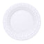 10-Pack Plastic Dinner Plates White Basketweave Rim - Durable Disposable Dinner Plates 10"