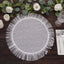4-Pack Placemats Fringe Edge Design White Jute Round - Rustic Boho Chic Burlap Table Decor 16"