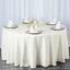 Fire Retardant Premium Polyester 120" Round Tablecloth Ivory - High-Performance Seamless Table Cover