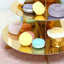 3-Tier Cardboard Cupcake Stand Metallic Gold - Reusable Dessert Table Display Tower for Classy Birthday Wedding Party Decoration 14"