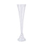 Glass Trumpet Floor Vase Reversible Clarinet Style Clear - Decorative Flower Centerpiece for Events 40"