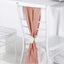 5 Pack Taffeta 6"x106" Chair Sashes Dusty Rose Accordion Crinkle Texture - Stylish Decor for Weddings & Gatherings
