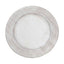 6-Pack Acrylic Round Charger Plates 13" in White with Lace Embossed Rim, Rustic Plastic Decorative Charger Tableware