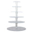 6-Tier Acrylic Round Cupcake Stand Clear for Special Events & Catering Displays 22"