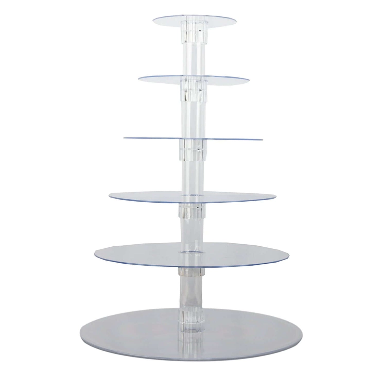 6-Tier Acrylic Round Cupcake Stand Clear for Special Events & Catering Displays 22"