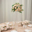 Acrylic Flower Pedestal Vase Pillar Stand with Crystal Beads Clear - Durable Wedding Table Centerpiece 24"